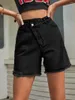 Women's Shorts 2023 Summer Denim High Waisted Short Loose Jeans Long Woman Ragged For Women Femme