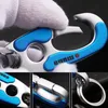 Anneaux OMUDA Nouveau Keychain en acier inoxydable en acier inoxydable Carabiner Tools d'escalade Double Ring Car Keyring Durable