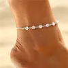 Luxe argent couleur or strass chaîne bracelets de cheville Bracelets femmes fête de mariage pied accessoires 2023 tendance bijoux 230719