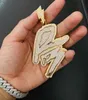 Drop Shipping Custom Made Hip Hop VVS Moissanite Diamond Iced Out Pendant Jewelry