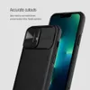 İPhone 13 Pro Max Case Nillkin Camshield Deri Slayt Kamera Kabuğu TPU+PC İPhone 13 13 Pro lens Kılıfları