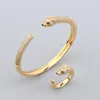 Léopard 18k or rose ruban plaqué bracelets jonc pour femmes hommes ouvert charme infini diamant tennis bracelet luxe designer bijoux fête cadeaux de mariage couple