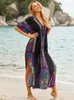 Basic Casual Dresses Plus Size Kaftan Beach Tunic Women Summer Beachwear Swimsuit Cover Up Ladies Bohemian Beach Dress Robe de plage sarongs pareo 230726