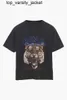 Ny 2023SS Bing Print Vintage T-shirt Stir-Fry Color Water Tee Snowflake T-shirt Kvinnor Mens Designer Summer Polo Tops Tshirt