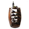 Estatuetas decorativas YY Barril de carvalho Armário de vinho Decoração de rack Adega Modificação Personalização
