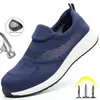 Sapatos sociais verão trabalho segurança homens mulheres botas respirável leve tênis construção à prova de furos tamanho 3546 230726