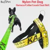 Dog Collars & Leashes Adjustable Nylon Pets Harness Collar Leash Durabl Small Medium No Pull And Harnesses Seat Belt225z