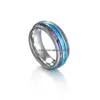 Pierścienie zespołowe 8 mm wolggsten węglowodanowy palec serdeczny imitacja Opal dla kobiet mężczyzn biżuteria mody i piaszczysta dostawa dh4ym