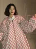 Femmes Vestes Deeptown Vintage Y2K Plaid Bomber Veste Femmes Harajuku Hip Hop Manteaux À Capuche Surdimensionnés Coréen Casual Zip Up Outwear Preppy Style 230726