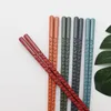 Chopsticks 5 par glasfiber 9,5 tum återanvändbar diskmaskin säker non-slip koreanska för