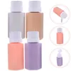 Storage Bottles 4 Pcs Bottle Dispenser Makeup Remover Pump Filling Jar Plastic Liquids Refillable