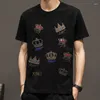 メンズTシャツオリジナルカジュアルメンズサマー通気性Tシャツライトソフトファブリックデザインドリル光沢のあるシックプルオーバー