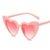 Lunettes de soleil marque Designer Vintage lunettes de soleil mode amour coeur femmes mignon Sexy rétro oeil de chat lunettes de soleil femme