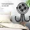 Lasapparatuur Xiaomi Porte-poussette portable 5200mAh Batterie Powered USB Rechargeable Fan Fan Ventilateur Mini Ventilator Table Silencieux refroidisseur extérieur