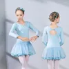 Macacão de balé para roupa de palco para menina criança manga curta tule roupa de dançarina de dança ginástica rítmica vestido skate festa de natal