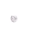 Cluster ringen eenvoudig ontwerp sieraden zeshoek zilveren schroef vorm mannen ring