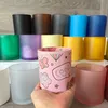 7oz Sublimation Frosted Glass Candle Jar Candle Holder Blank Water Bottle DIY Heat Transfer Candle jar wholesale