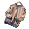 Hoodies Sweatshirts Children s clothing boys autumn striped tops students long sleeved t shirts sweatshirt spring and trendy P4761 230725