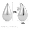 2024 Trend New Stainless Steel Teardrop Chubby Drop Orecchini PVD Elegante orecchino Color oro Impermeabile Chic Gioielli Regalo del partito