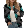 Kurtki damskie Damskie Casual Classic Lightweight Zip Up Kurtka kwiatowa print z prasą stojak na stojak na kołnierz zimowa skóra