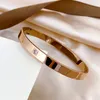 slot armband ontwerper Jewlery for Women armbanden zilveren rooskleur witte zirkoon armbanden Zuid -Amerikaanse roestvrijstalen man vrouw Gold Bangle unisex