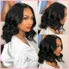 Perucas Sintéticas Brasileiras Body Wave Short Bob 4x4 Closure Wig Transparent 13x4 Lace Front Perucas de Cabelo Humano para Mulheres Pré Depiladas Natural 230227