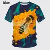 Camisetas para hombre Est Bee Camiseta con estampado 3D Moda Novedad Animal Honey Shirt Unisex Harajuku Casual manga corta