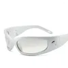Solglasögon modetillbehör i sportcykling y2k personlighet trender plast ram glasögon kvinnor män glasögon uv400