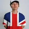 Erkekler tişörtleri İngiliz bayrağı tişört grafik tee Union Jack Mens yaz üstleri İngiltere baskı büyük boy gömlek kıyafetleri komik 3d tasarım tişört