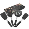 Cooking Utensils LMETJMA Silicone Turner Spatula Set Heat Resistant Large Wide Flexible Spatulas Rubber Turners KC0144 230726