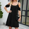 Lu Party Dress Summer Ny Casual Suspended Tank Top Off Axel Ruffle Sleeve Dress Womens Dress Fashion Beach