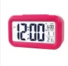 Plaststummet väckarklocka LCD -smart temperatur söt fotosensitiva sängar digital snooze nattljus kalender zza13028 ll