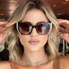 Okulary przeciwsłoneczne moda duża rama modna marka projektantka biała czarne okulary słoneczne Kobiety Kobiece okulary Uv400