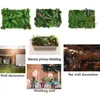 Dekoracyjne kwiaty panele zieleni 16x24in sztuczna trawa zielona ściana maty hedgingowe tła ekran prywatności UV