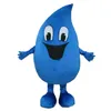 Halloween Blue Water Drop Mascot Costume Top Quality Cartoon Anime Theme Character Christmas Carnival Party Fancy Costumes251s