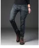 Mäns jeans Business Cassic Elastic Men High Stretch Plus Size Full Längd rak denim Pants Flap Pocket Pocket dragkedja Flybyxor 230316 L230726