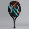 Raquetes de Tênis Carbono Paddle Racket Macio EVA Rosto Raquete de Tênis Com Saco de Padel Capa Para Homens Mulheres Acessórios de Treino 230725