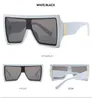 Solglasögon fyrkantig ram i ett stycke personlighet trendande mäns överdimensionerade solglasögon grossist