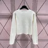 Designer Woman Knits Luxury Women T Shirts White Black Long Sleeve Shirt Charming Autumn Spring Bottom Tops290b