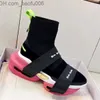 Stivali da donna di alta qualità Stivali da donna in vera pelle con fondo spesso Calzini elasticizzati lavorati a maglia Stivali da cavaliere Piattaforma di moda Scarpe Taglia 34-41 Con scatola Z230726