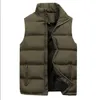 Hommes Gilets Automne Hiver Chaud Hommes Lâche Gilets Casual Solide Sans Manches Col Montant Zip Coton Pad Gilet Manteaux Outwear BSDFS-M-03 230725