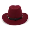 BERETS CLASCING FEDORA HAT FOR MEN'S CAPS HATS WESTERN COWBOY SUEDE VINTAGE COWGIRL COWBOYS UNISEX日焼け止めフェルトジャズキャップ