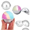 Bath Salts Round Aluminium Alloy Bomb Molds Diy Tool Salt Ball Homemade Crafting Gifts Semicircle Sphere Metal Mold Drop Delivery Heal Dh7Pb