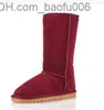 Boots New Women's Fashion Snow Boots Genuine cow Leather Suede Winter Boot Fur Warm Women Boot Shoes US 4-US 14 Z230726