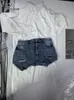 Pele joskaa sólido lapela manga longa único breasted camisa vestido e saia jeans irregular conjunto de duas peças feminino 2023 bonito roupa de rua