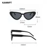 Óculos de sol KAMMPT Vintage Cat Eye 2023 Elegante Candy Color Triangle Shades Trendy Retro Women Original Brand Design Eyewear