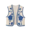Женские танки Bmzrljy Summer European и American Retro Dress Flower Emelcodery Emelcodery Resodeless Cardigan Short Styled