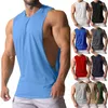 Männer Tank Tops Sommer Herren Top Breite Schulter Weste Einfarbig Sport Seite Big Split Lose Ärmellose Männer Kleidung