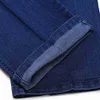 Mäns 30-45 Business Classic Male Stretch Plus Size Baggy Straight Denim Pants Cotton Blue Work Jeans Män 210318 L230726