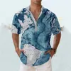 Męskie koszule męskie koszule mapa świata nadruku Krótkie rękawy dzienne topy moda Wysokiej jakości luźne obroża stojak 230726